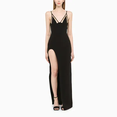 David Koma Women's Black Long Dress With Slit