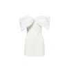 David Koma Womens White White Strapless Bow Woven Mini Dress In White