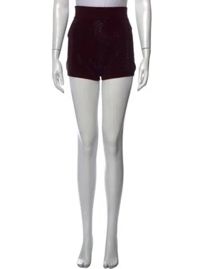 Pre-owned David Koma Wool Mini Shorts In Black