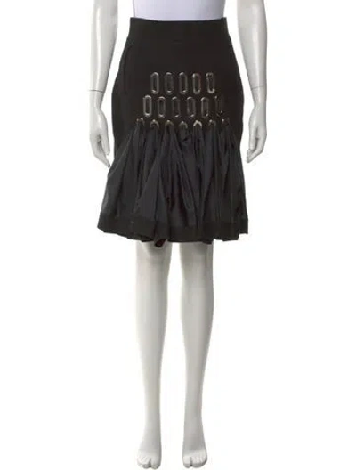 Pre-owned David Koma Wool Mini Skirt W/ Tags In Black