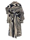 David Koma Zebra-print Coat In Neutral