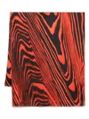 David Koma Zebra-print Satin Scraf In Red