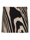 David Koma Zebra-print Side-zip Mini Skirt In Brown