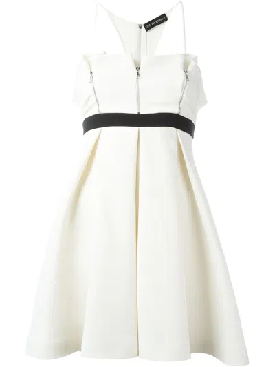 David Koma Zipper Front Contrast Waist Dress