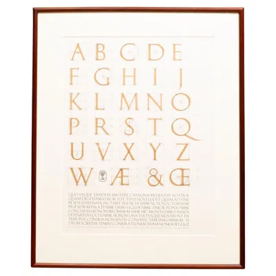 Pre-owned David Lance Goines , A Constructed Roman Alphabet, Signed, Numbered Edition, 1983 In Brown