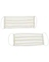 David Lerner 2pk Cloth Face Mask In White