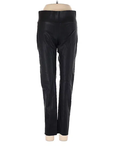 Pre-owned David Lerner Faux Leather Pants In Black