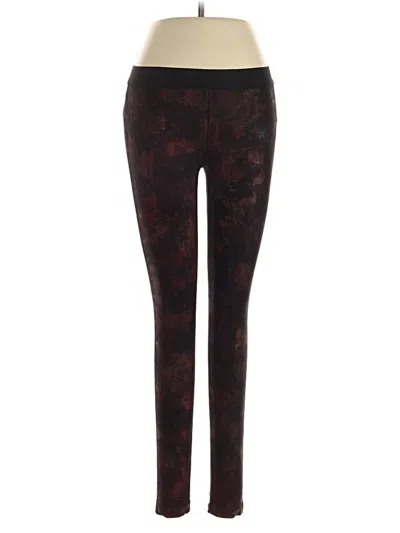 Pre-owned David Lerner Leggings In Burgundy