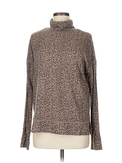 Pre-owned David Lerner Long Sleeve Turtleneck In Brown