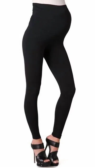 David Lerner Maternity Leggings In Navy In Black