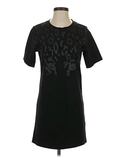 Pre-owned David Lerner Short Sleeve Top Black Crew Neck Tops