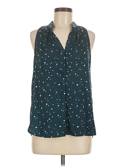Pre-owned David Lerner Sleeveless Blouse In Teal
