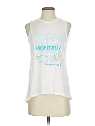 Pre-owned David Lerner Sleeveless T-shirt In White