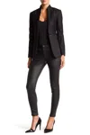 David Lerner Stitched Real Lamb Leather Leggings In Black In Black