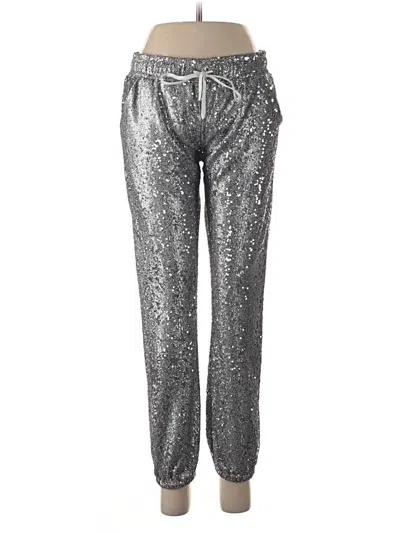 Pre-owned David Lerner Sweatpants In Silver