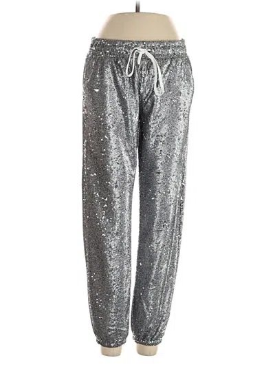 Pre-owned David Lerner Sweatpants In Silver