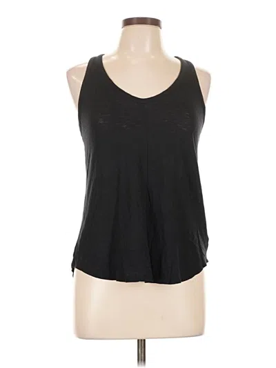Pre-owned David Lerner Tank Top Black Solid Pattern V-neck Tops