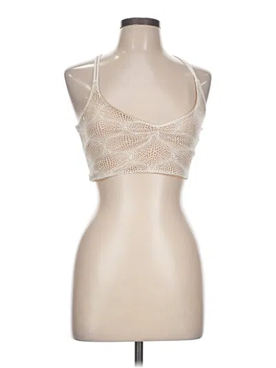Pre-owned David Lerner Tank Top Ivory Halter Neckline Tops In White