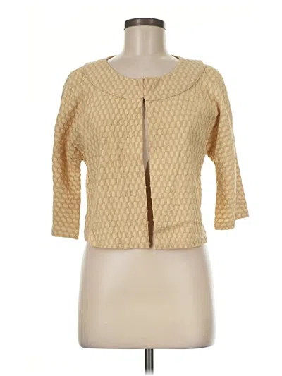 Pre-owned David Meister 3/4 Sleeve Blouse In Gold