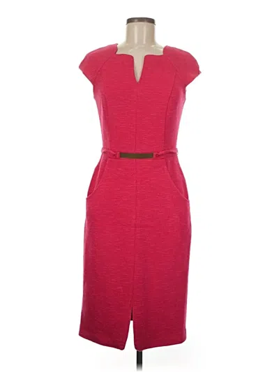 Pre-owned David Meister Casual Dress In Burgundy