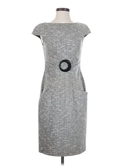 Pre-owned David Meister Casual Dress In Gray