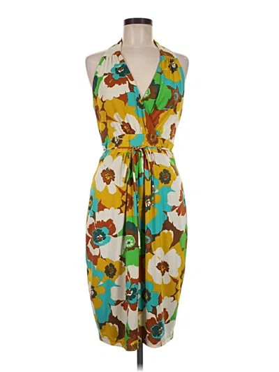 Pre-owned David Meister Casual Dress In Green