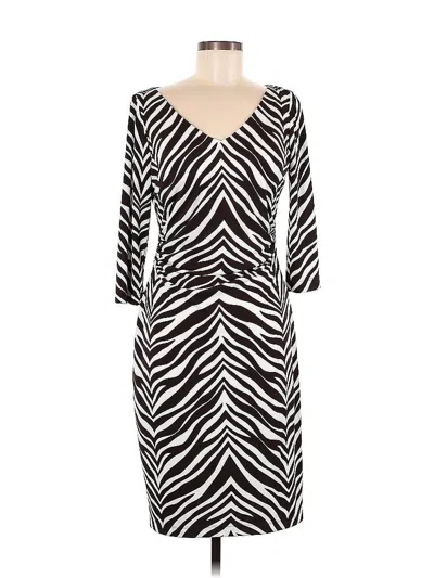 Pre-owned David Meister Casual Dress In White