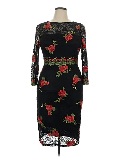 Pre-owned David Meister Cocktail Dress In Black