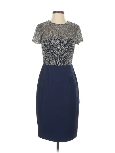 Pre-owned David Meister Cocktail Dress In Blue