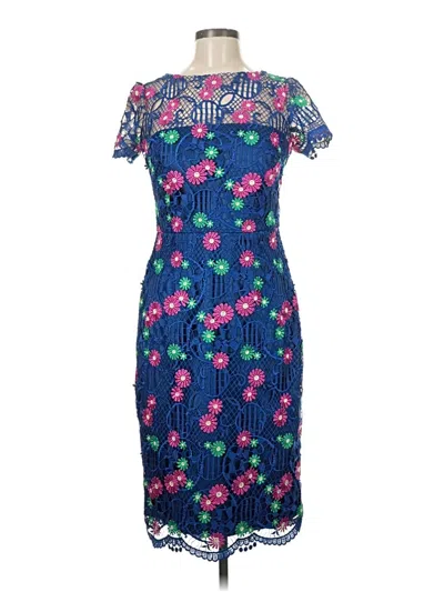 Pre-owned David Meister Cocktail Dress In Blue