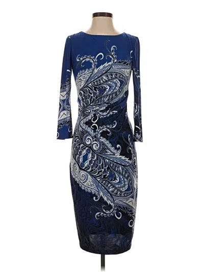 Pre-owned David Meister Cocktail Dress In Blue