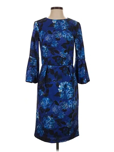 Pre-owned David Meister Cocktail Dress In Blue