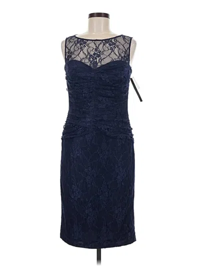 Pre-owned David Meister Cocktail Dress In Blue