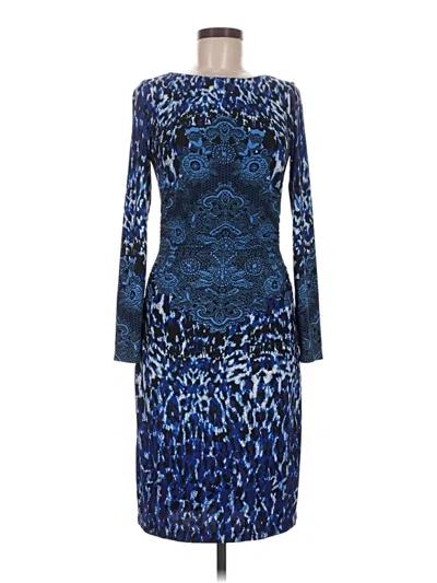 Pre-owned David Meister Cocktail Dress In Blue