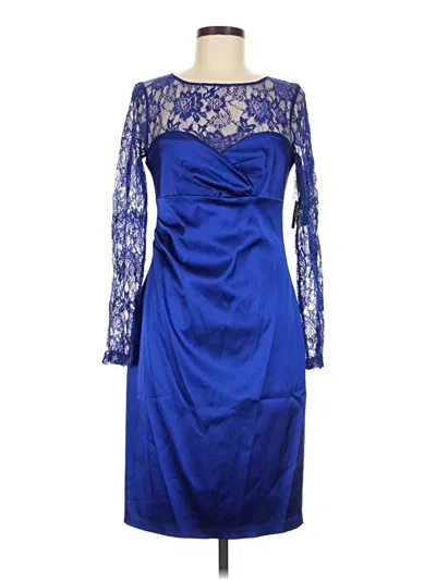 Pre-owned David Meister Cocktail Dress In Blue