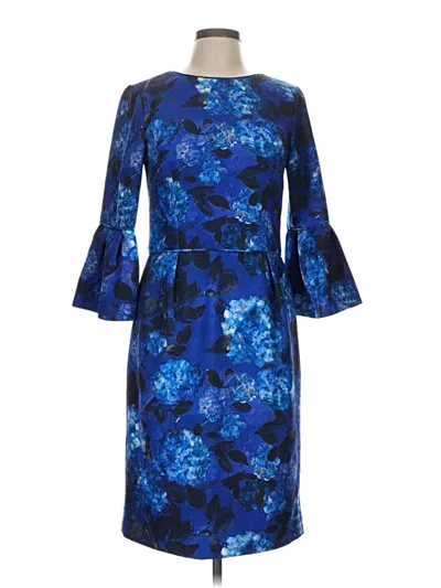 Pre-owned David Meister Cocktail Dress In Blue