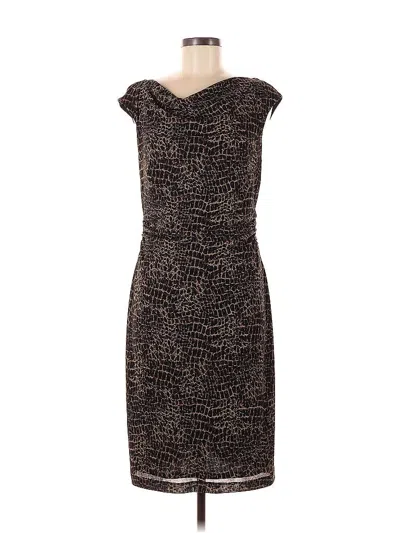 Pre-owned David Meister Cocktail Dress In Brown