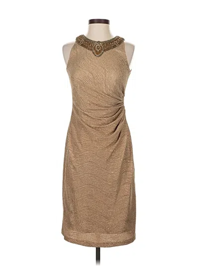 Pre-owned David Meister Cocktail Dress In Brown