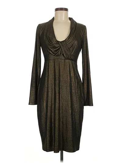 Pre-owned David Meister Cocktail Dress In Brown