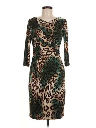Pre-owned David Meister Cocktail Dress In Brown