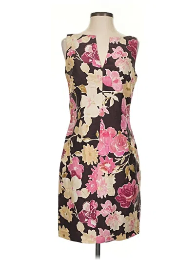Pre-owned David Meister Cocktail Dress In Brown