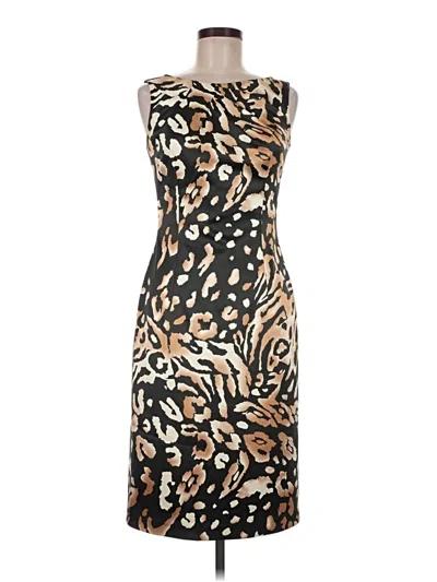 Pre-owned David Meister Cocktail Dress In Brown