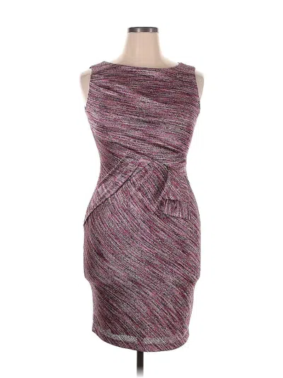 Pre-owned David Meister Cocktail Dress In Burgundy