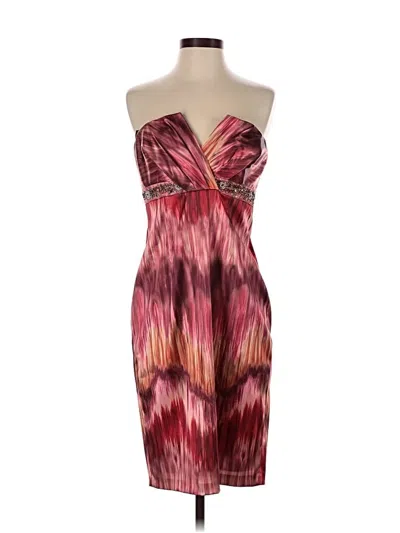 Pre-owned David Meister Cocktail Dress In Burgundy