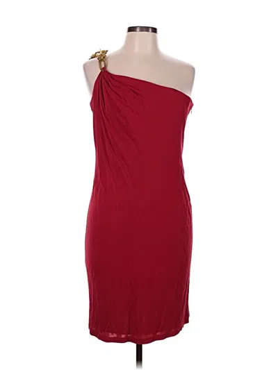 Pre-owned David Meister Cocktail Dress In Burgundy