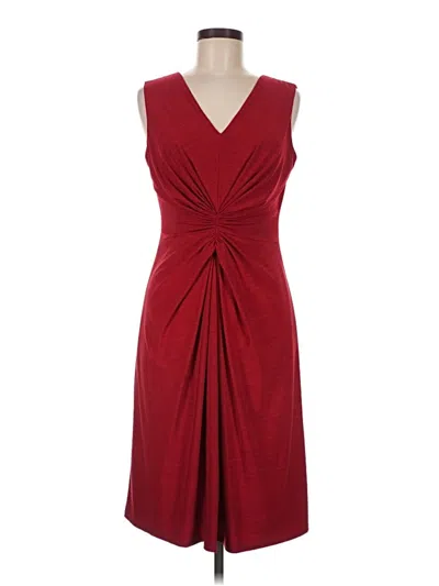 Pre-owned David Meister Cocktail Dress In Burgundy