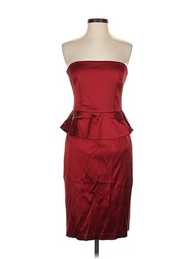 Pre-owned David Meister Cocktail Dress In Burgundy