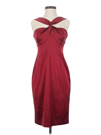 Pre-owned David Meister Cocktail Dress In Burgundy