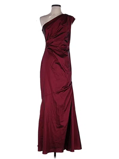 Pre-owned David Meister Cocktail Dress In Burgundy