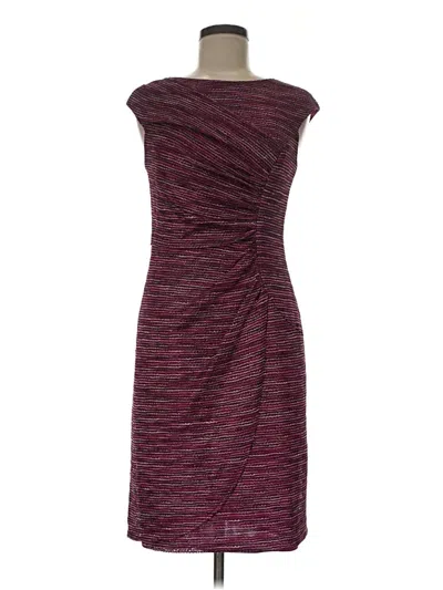 Pre-owned David Meister Cocktail Dress In Burgundy